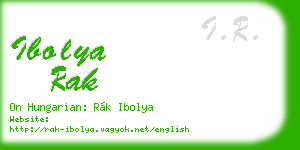 ibolya rak business card
