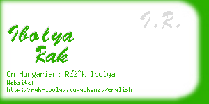 ibolya rak business card